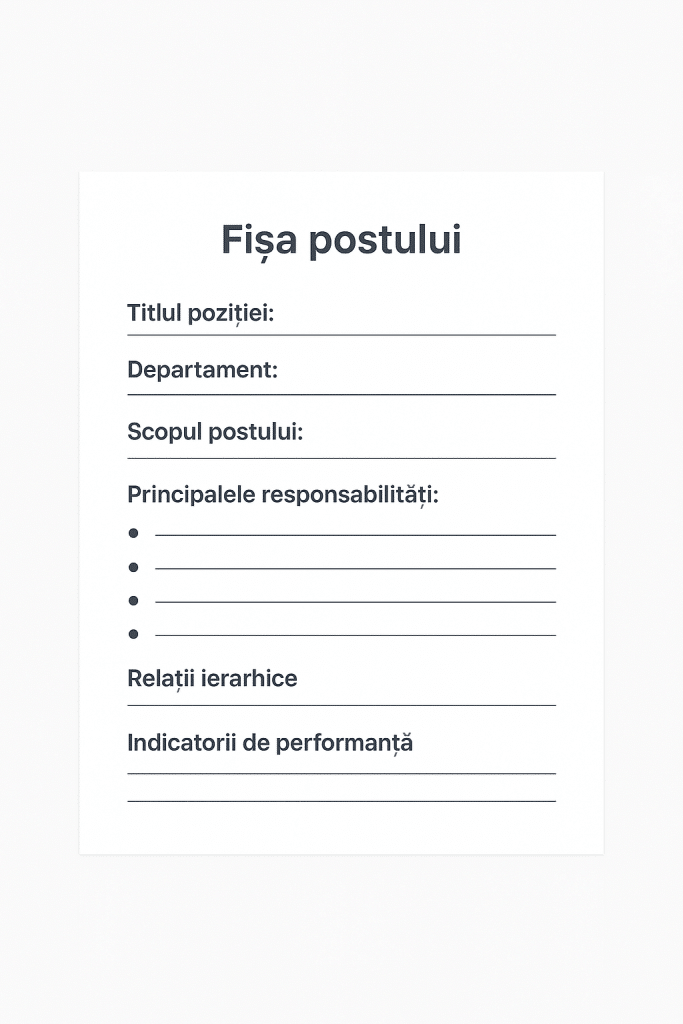 Actualizarea fișei postului conform legislației muncii
